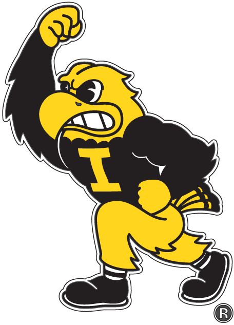 Iowa Hawkeyes 2002-Pres Mascot Logo DTF decal stickers